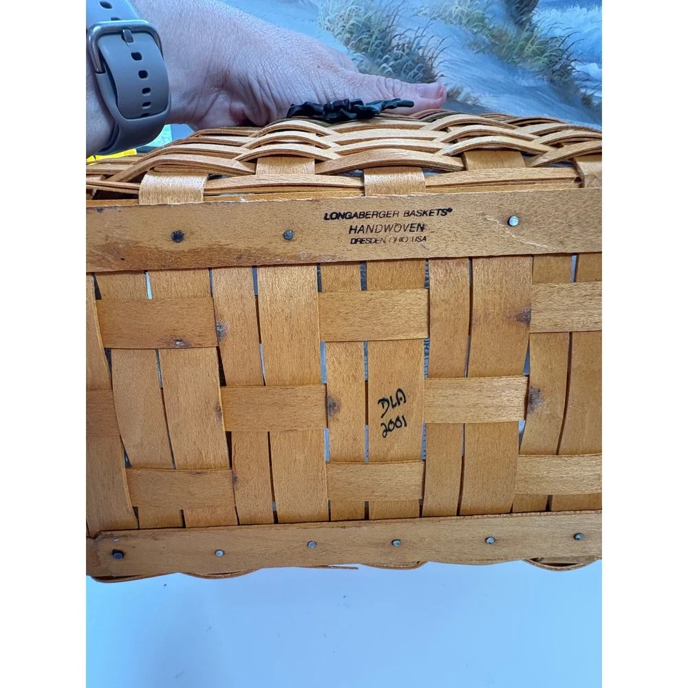 Longaberger 2001 Autumn Reflections Large Daily Blessings Basket with Protector